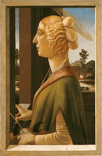 Woman with Attributes of Saint Catherine Sandro Botticelli